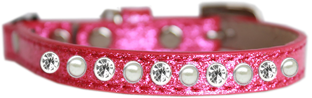 Pearl and Clear Jewel Ice Cream Cat safety collar Pink Size 10